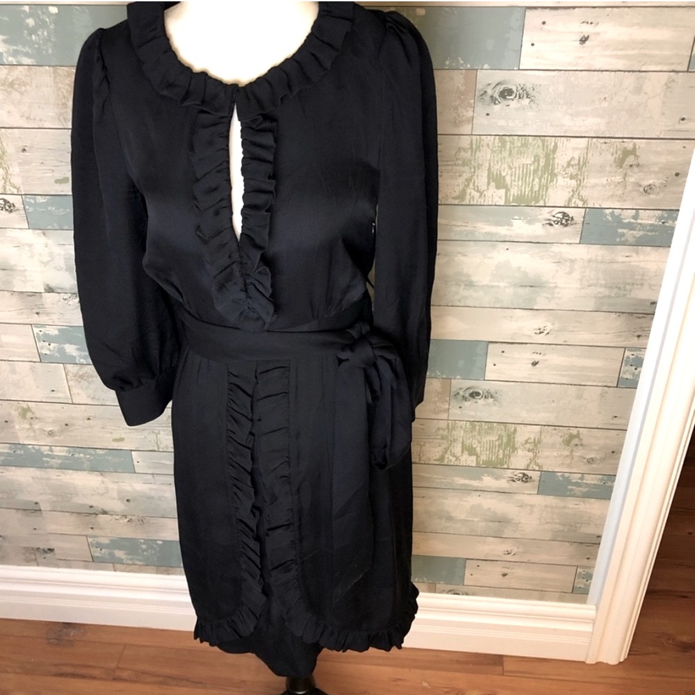 Marc By Marc Jacobs Black Ruffle Dress